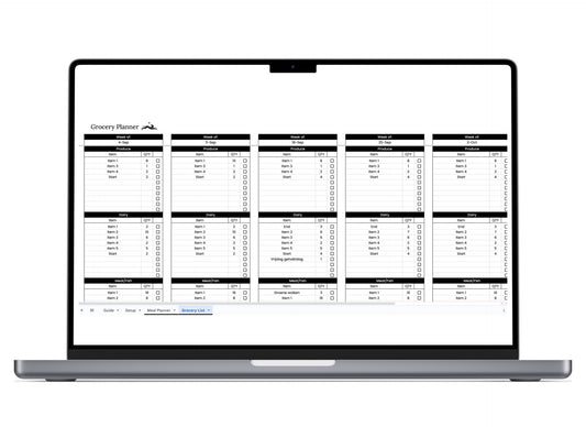 Monthly Meal Planner