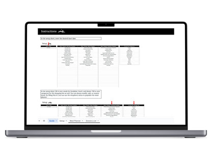 Monthly Meal Planner