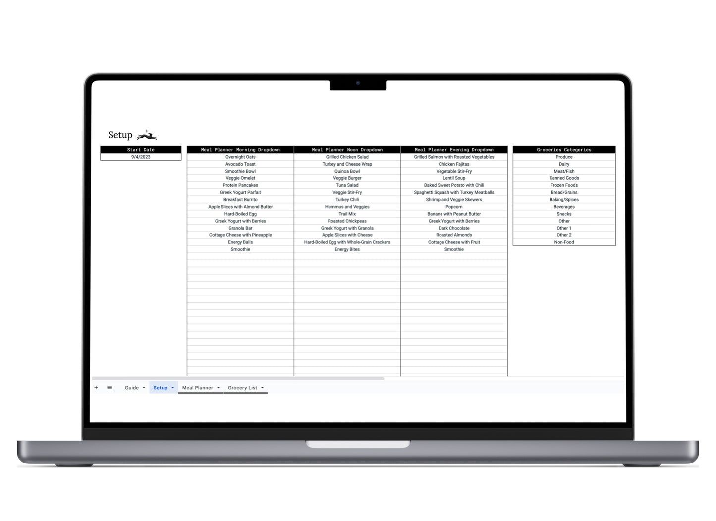 Monthly Meal Planner